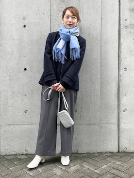「COMME CA ISM（コムサイズム）のアイテム（その他アウター）」を使った、COMME CA ISM STAFFさん（レディース・164cm）の冬コーディネート