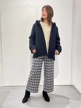 「COMME CA ISM（コムサイズム）のアイテム（その他アウター）」を使った、COMME CA ISM STAFFさん（レディース・159cm）の冬コーディネート