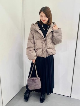 「COMME CA ISM（コムサイズム）のアイテム（ダウンジャケット/コート）」を使った、COMME CA ISM STAFFさん（レディース・157cm）の冬コーディネート