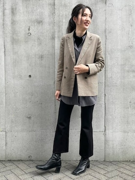 「ロングジャケット」｜COMME CA ISM STAFFさん（レディース・168cm）の冬コーディネート