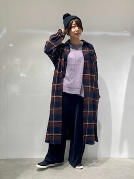 「COMME CA ISM（コムサイズム）のアイテム（帽子）」を使った、COMME CA ISM STAFFさん（レディース・161cm）の冬コーディネート