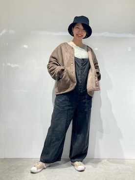 「ナチュラル」｜「アイテム（ムートンコート）」を使った、COMME CA ISM STAFFさん（レディース・161cm）の冬コーディネート
