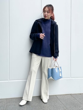 「COMME CA ISM（コムサイズム）のアイテム（その他アウター）」を使った、COMME CA ISM STAFFさん（レディース・164cm）の冬コーディネート