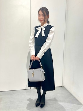 「COMME CA ISM（コムサイズム）のアイテム（ワンピース/ドレス）」を使った、COMME CA ISM STAFFさん（レディース・159cm）の冬コーディネート