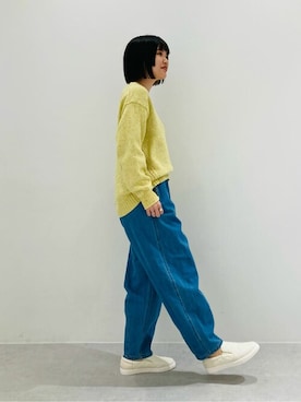 「ONIGIRI（オニギリ）のアイテム（スニーカー）」を使った、COMME CA ISM STAFFさん（レディース・160cm）の冬コーディネート