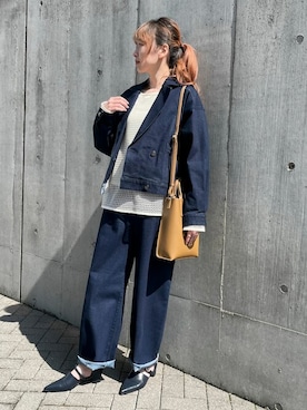 「ミニショルダー」｜「アイテム（ジャケット/アウター）」を使った、COMME CA ISM STAFFさん（レディース・164cm）の春コーディネート