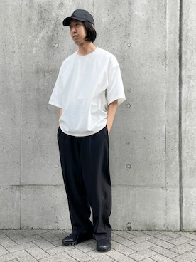 「COMME CA ISM（コムサイズム）のアイテム（帽子）」を使った、COMME CA ISM STAFFさん（メンズ・168cm）の春コーディネート