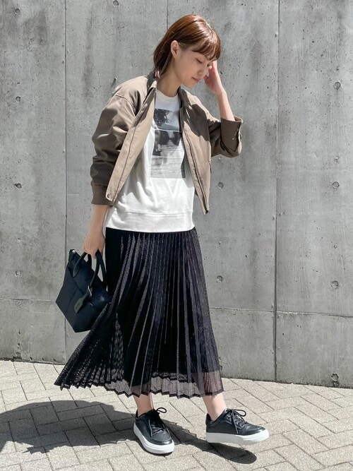 COMME CA ISM（コムサイズム） スカート レース プリーツスカート
