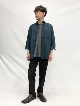 「COMME　CA COMMUNE（コムサコミューン）のアイテム（シューズ）」を使った、COMME CA ISM STAFFさん（メンズ・167cm）の春コーディネート