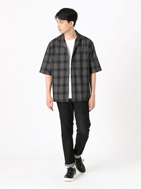 「COMME CA ISM（コムサイズム）のアイテム（パンツ）」を使った、COMME CA ISM STAFFさん（メンズ・180cm）の春コーディネート