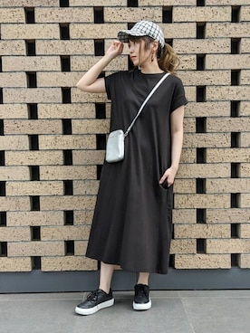 「COMME CA ISM（コムサイズム）のアイテム（ワンピース/ドレス）」を使った、COMME CA ISM STAFFさん（レディース・164cm）の夏コーディネート