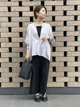「COMME CA ISM（コムサイズム）のアイテム（アクセサリー）」を使った、COMME CA ISM STAFFさん（レディース・161cm）の夏コーディネート