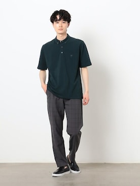 「COMME　CA COMMUNE（コムサコミューン）のアイテム（シューズ）」を使った、COMME CA ISM STAFFさん（メンズ・177cm）の夏コーディネート