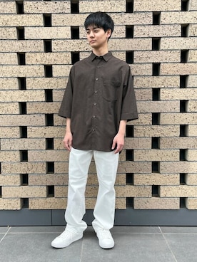 「COMME CA ISM（コムサイズム）のアイテム（パンツ）」を使った、COMME CA ISM STAFFさん（メンズ・165cm）の夏コーディネート