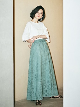 「ONIGIRI（オニギリ）のアイテム（サンダル）」を使った、COMME CA ISM STAFFさん（レディース・162cm）の夏コーディネート