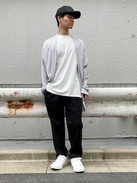「COMME CA ISM（コムサイズム）のアイテム（帽子）」を使った、COMME CA ISM STAFFさん（メンズ・165cm）の夏コーディネート