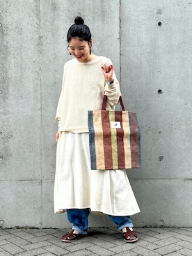 「アイテム（ドレス）」を使った、COMME CA ISM STAFFさん（レディース・151cm）の夏コーディネート
