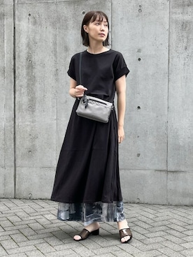 「COMME CA ISM（コムサイズム）のアイテム（ワンピース/ドレス）」を使った、COMME CA ISM STAFFさん（レディース・168cm）の夏コーディネート