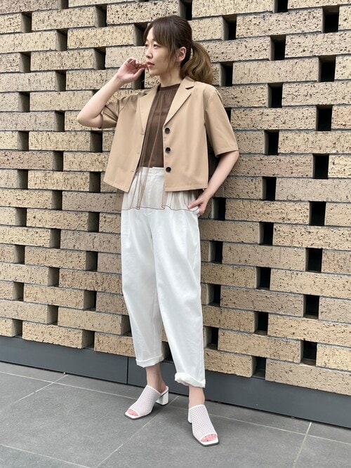 サテン テーパード パンツ（38-52PE50-203）｜COMME CA MODELS