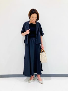 「Comme　Ca　Mature（コムサマチュア）のアイテム」を使った、COMME CA ISM STAFFさん（レディース・155cm）の夏コーディネート