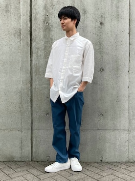 「COMME CA ISM（コムサイズム）のアイテム（パンツ）」を使った、COMME CA ISM STAFFさん（メンズ・165cm）の夏コーディネート
