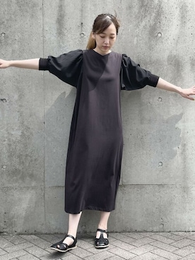 「COMME CA ISM（コムサイズム）のアイテム（ワンピース/ドレス）」を使った、COMME CA ISM STAFFさん（レディース・164cm）の夏コーディネート