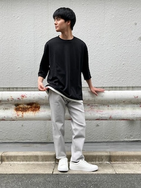 「COMME CA ISM（コムサイズム）のアイテム（パンツ）」を使った、COMME CA ISM STAFFさん（メンズ・165cm）の夏コーディネート