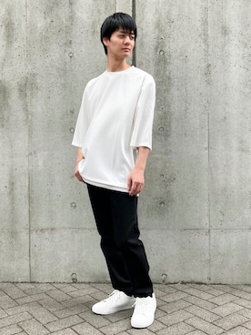 「COMME CA ISM（コムサイズム）のアイテム（パンツ）」を使った、COMME CA ISM STAFFさん（メンズ・165cm）の夏コーディネート