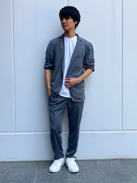 「COMME CA ISM（コムサイズム）のアイテム（ジャケット/アウター）」を使った、COMME CA ISM STAFFさん（メンズ・165cm）の夏コーディネート
