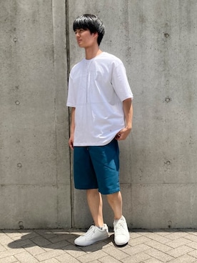 「COMME CA ISM（コムサイズム）のアイテム（パンツ）」を使った、COMME CA ISM STAFFさん（メンズ・165cm）の夏コーディネート