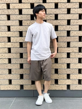 「COMME CA ISM（コムサイズム）のアイテム（パンツ）」を使った、COMME CA ISM STAFFさん（メンズ・165cm）の夏コーディネート
