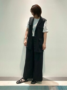 「Comme　Ca　Mature（コムサマチュア）のアイテム」を使った、COMME CA ISM STAFFさん（レディース・162cm）の夏コーディネート