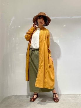 「ONIGIRI（オニギリ）のアイテム（トップス）」を使った、COMME CA ISM STAFFさん（レディース・161cm）の夏コーディネート