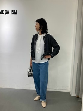 「COMME CA ISM（コムサイズム）のアイテム（バッグ）」を使った、COMME CA ISM STAFFさん（レディース・162cm）の秋コーディネート