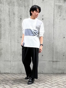 「COMME CA ISM（コムサイズム）のアイテム」を使った、COMME CA ISM STAFFさん（メンズ・173cm）の秋コーディネート
