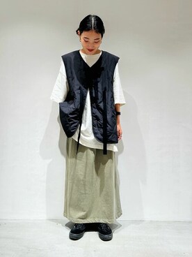 「ONIGIRI（オニギリ）のアイテム（トップス）」を使った、COMME CA ISM STAFFさん（レディース・151cm）の秋コーディネート