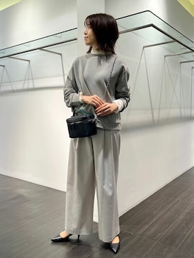 「COMME CA ISM（コムサイズム）のアイテム（バッグ）」を使った、COMME CA ISM STAFFさん（レディース・162cm）の秋コーディネート