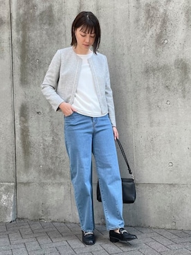 「COMME CA ISM（コムサイズム）のアイテム（セットアップ）」を使った、COMME CA ISM STAFFさん（レディース・168cm）の秋コーディネート