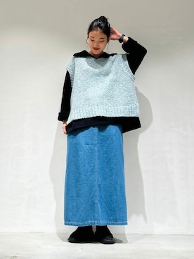 「ONIGIRI（オニギリ）のアイテム（トップス）」を使った、COMME CA ISM STAFFさん（レディース・151cm）の秋コーディネート