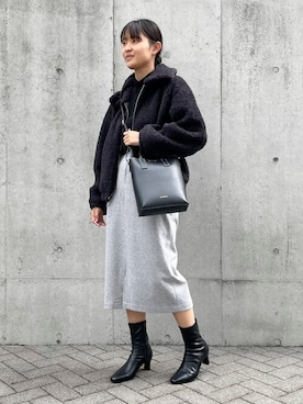 「COMME CA ISM（コムサイズム）のアイテム（ブルゾン）」を使った、COMME CA ISM STAFFさん（レディース・164cm）の秋コーディネート