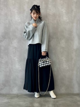 「COMME CA ISM（コムサイズム）のアイテム（バッグ）」を使った、COMME CA ISM STAFFさん（レディース・160cm）の秋コーディネート