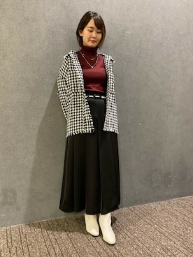「COMME CA ISM（コムサイズム）のアイテム（その他アウター）」を使った、COMME CA ISM STAFFさん（レディース・149cm）の秋コーディネート
