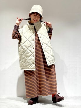 「ONIGIRI（オニギリ）のアイテム（ブルゾン）」を使った、COMME CA ISM STAFFさん（レディース・148cm）の秋コーディネート