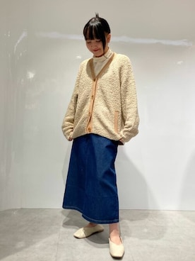 「ONIGIRI（オニギリ）のアイテム（トップス）」を使った、COMME CA ISM STAFFさん（レディース・156cm）の秋コーディネート