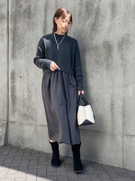 「Comme　Ca　Mature（コムサマチュア）のアイテム」を使った、COMME CA ISM STAFFさん（レディース・168cm）の秋コーディネート