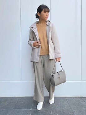 「COMME CA ISM（コムサイズム）のアイテム（ダウンジャケット/コート）」を使った、COMME CA ISM STAFFさん（レディース・163cm）の秋コーディネート