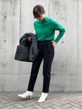 COMME CA ISM STAFFさん（レディース・163cm）の冬コーディネート