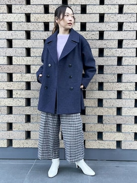 「ONIGIRI（オニギリ）のアイテム（パンツ）」を使った、COMME CA ISM STAFFさん（レディース・164cm）の冬コーディネート