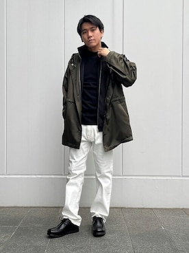 「COMME CA ISM（コムサイズム）のアイテム（モッズコート）」を使った、COMME CA ISM STAFFさん（メンズ・173cm）の冬コーディネート