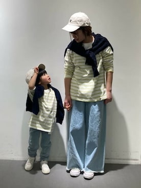 「ONIGIRI（オニギリ）のアイテム（パンツ）」を使った、COMME CA ISM STAFFさん（レディース・164cm）の冬コーディネート